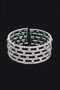 Clear Rhinestone Pattern Bangle