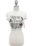 Kick Dust Stay Gold Western Graphic Crop Tee