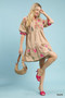 Umgee Embroidered Floral Tiered Dress