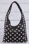 Fame Studded Rivets Hobo Shoulder Bag