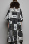 POL Open Front Printed Patchwork Longline Cardigan