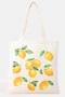 Fame Lemon Print Tote Bag