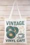 Fame Vintage Vinyl Cafe Tote Bag