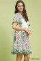 Umgee Paisley Flutter Sleeve Mini Dress