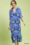 Umgee Floral Belted Midi Dress