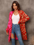 Fall/Winter Sweater Leopard Print Patchwork Sweater Knitting Shirt Cardigan Maxi Jacket