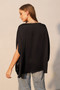 Washed Poly Silk Boat Neck Caftan Top​​
