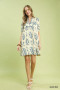 Umgee Mix Paisley Scallop Trim Dress
