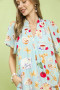 Umgee Abstract Print Flutter Sleeve Midi Dress