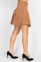 A-Line Corduroy Pleated Mini Skirt