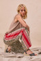 BiBi Leopard Print Pants with Side Contrast and Tucking Welt Pocke
