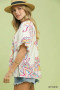 Umgee Paisley Print Puff Sleeve Top