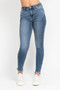 Judy Blue High Waist Skinny Jeans with Destroy & Shark Bit Hem