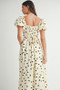 MABLE Polka Dot Puff Sleeve Midi Dress