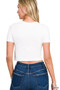 Zenana Seamless Cropped Short Sleeve T-Shirt