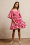 BiBi Aztec Woven Printed Contrast Binding Dress