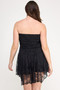 Plus Size Ots Lace Overlay Assym Dress