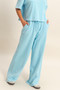 Acid Wash French Terry Wide-Leg Pants​