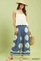 Umgee Abstract Border Print Wide Leg Pants