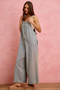 SO ME Wide Leg Lightweight Denim Overalls