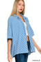 Zenana Oversized Stripe Button Down Shirt