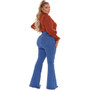 Fashion Slim Wide Leg Plus Size Jeans Bell Bottom Stretch Denim Pants