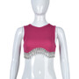 Women'S Spring Summer Round Neck Diamond Chain Patchwork Sexy Tank Top