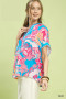 Umgee Abstract Print Oversized Top