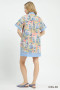 Umgee Mix Abstract Print Mini Dress