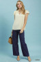 Umgee Lace Trim Ruffle Top