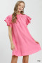 Umgee Ruffle Flutter Sleeve Dress