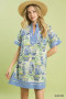 Umgee Mix Abstract Print Mini Dress