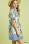 Umgee Mix Abstract Print Mini Dress
