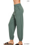 Zenana Scuba Elastic Waist Joggers with pockets