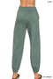 Zenana Scuba Elastic Waist Joggers with pockets