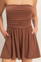 Strapless Shirred Waist Romper​​​​
