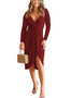 Sexy Fashion Solid Color V-Neck Dress