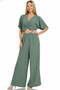 Zenana Woven Airflow Twisted Top & Wide Leg Pants Set