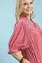 Umgee Lace Yoke Tiered Mini Dress