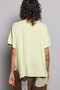 POL Round Neck Short Sleeve T-Shirt with High Low Hem