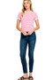 Zenana Striped Contrast Trim Tee