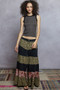 POL Round Neck Cropped Tank with Lace Trim