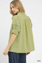 Umgee Textured Puff Sleeve Top