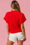 BiBi Rib Banded Heart Pattern Valentines Sweater