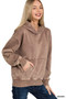 Zenana Fleece Acid Wash Kangaroo Pocket Hoodie