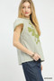 Umgee V-Neck Stripe Top with Lace Trim