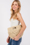 Fame Braided Semi Circle Tote Bag