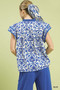 Umgee Abstract Print Short Sleeve Blouse
