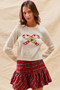 SO ME Christmas Candy Cone Cropped Sweater