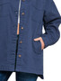 Zenana Oversized Collared Neck Button Front Shackets